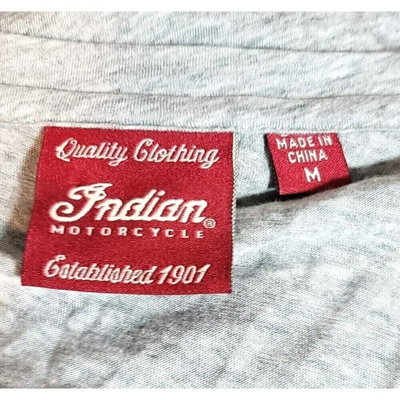 Indian Motorcycles Lace-Up Sides Tee - Size M - Picture 8 of 10